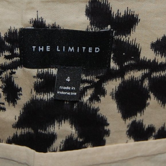 The Limited Black and Tan Flowered Patterned Full Skirt Size 4 - Picture 9 of 9